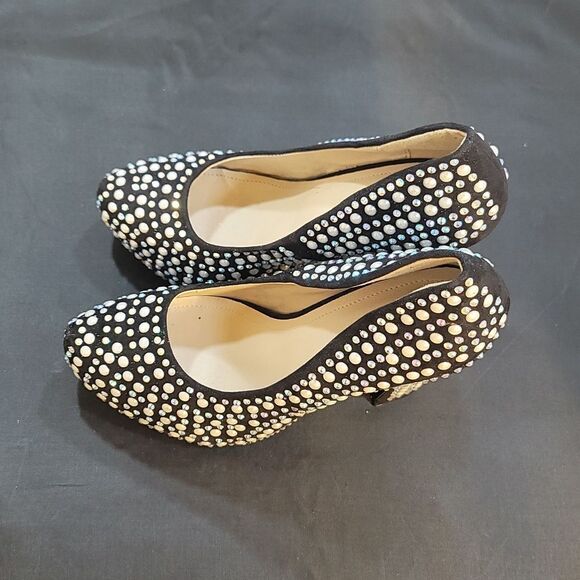 BRAND NEW HEM FASHION Closed Toe PEARL STUDDED PLATFORM HIGH HEEL PUMP - Picture 6 of 16